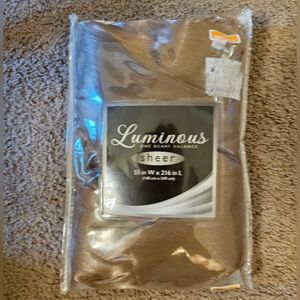 Luminous Shiny Tan/Gold Scarf Valance